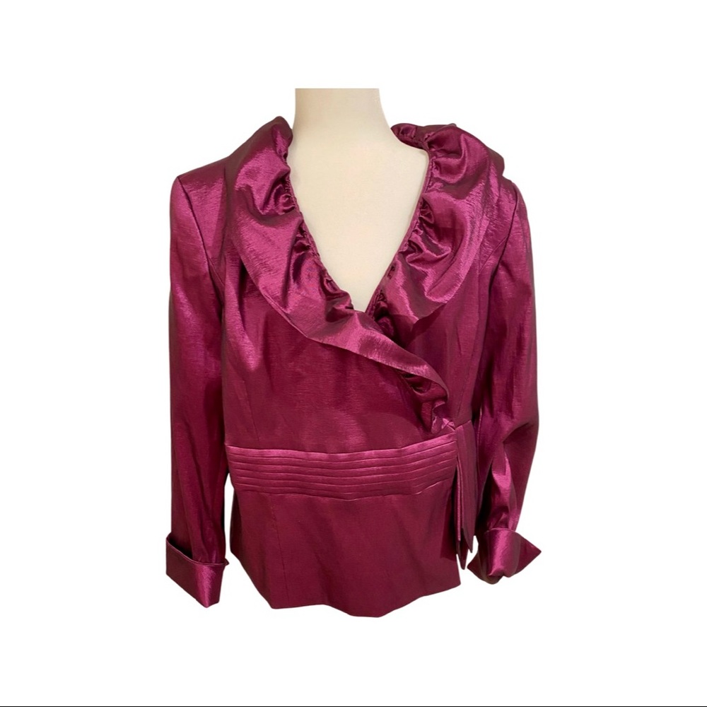 Nipón Boutique ruffled neck jacket